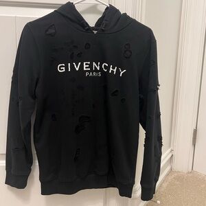 Givenchy Black Distressed Hoodie